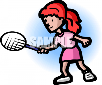 Girl Playing Tennis Clipart Picture