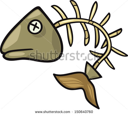 Illustration Of Fish Bone Or Fish Skeleton Clip Art   Stock Vector