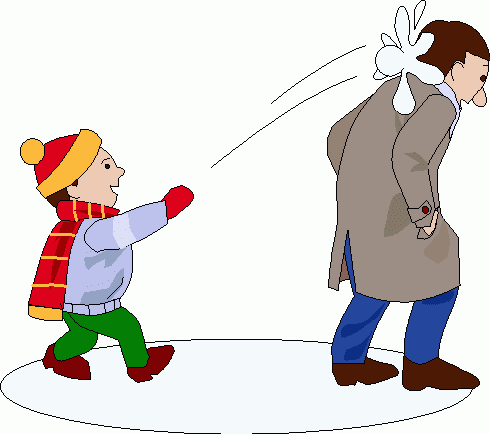 Kid Throwing Snowball Clip Art