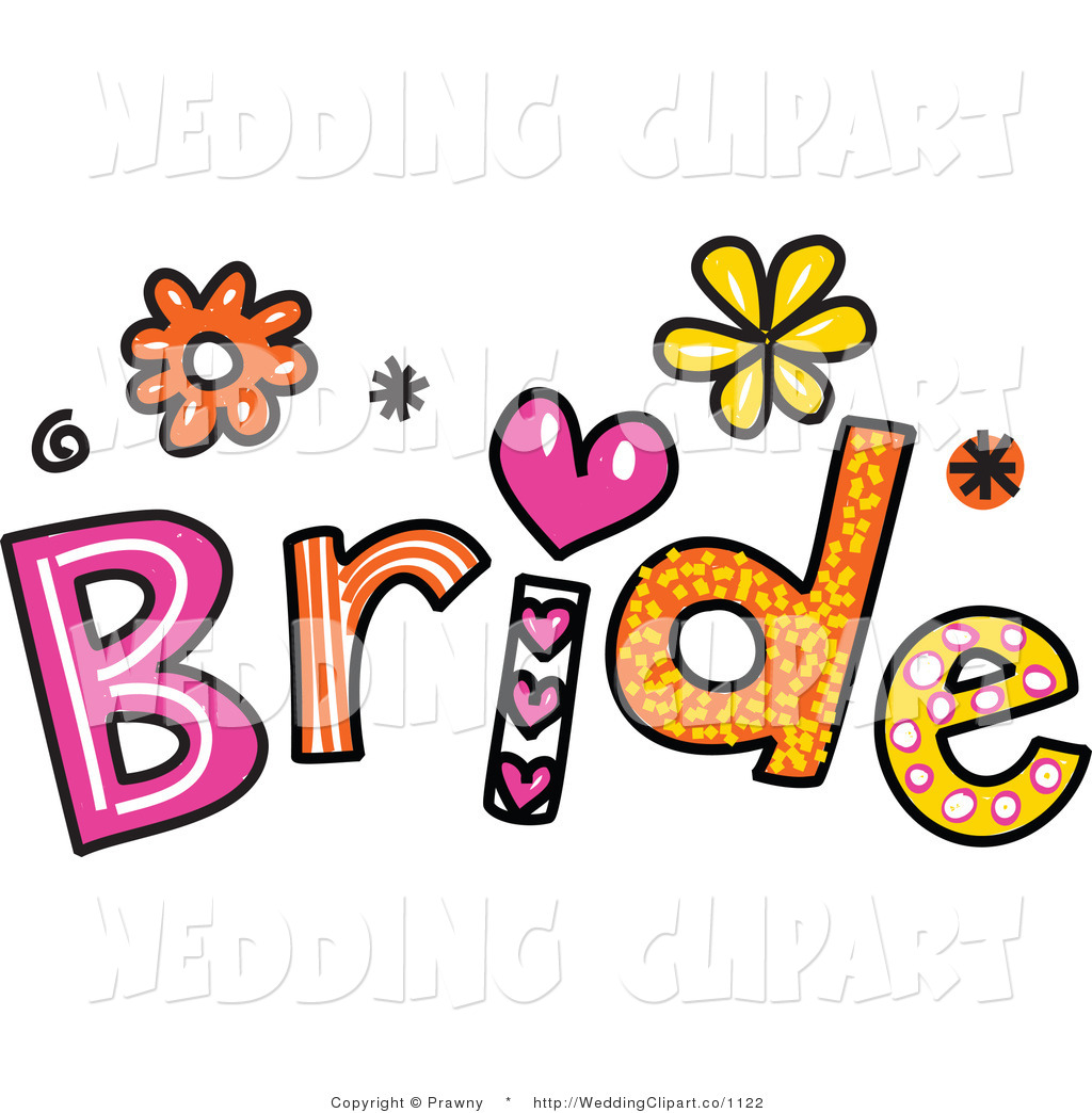 Larger Preview  Vector Marriage Clipart Of Bride Text By Prawny