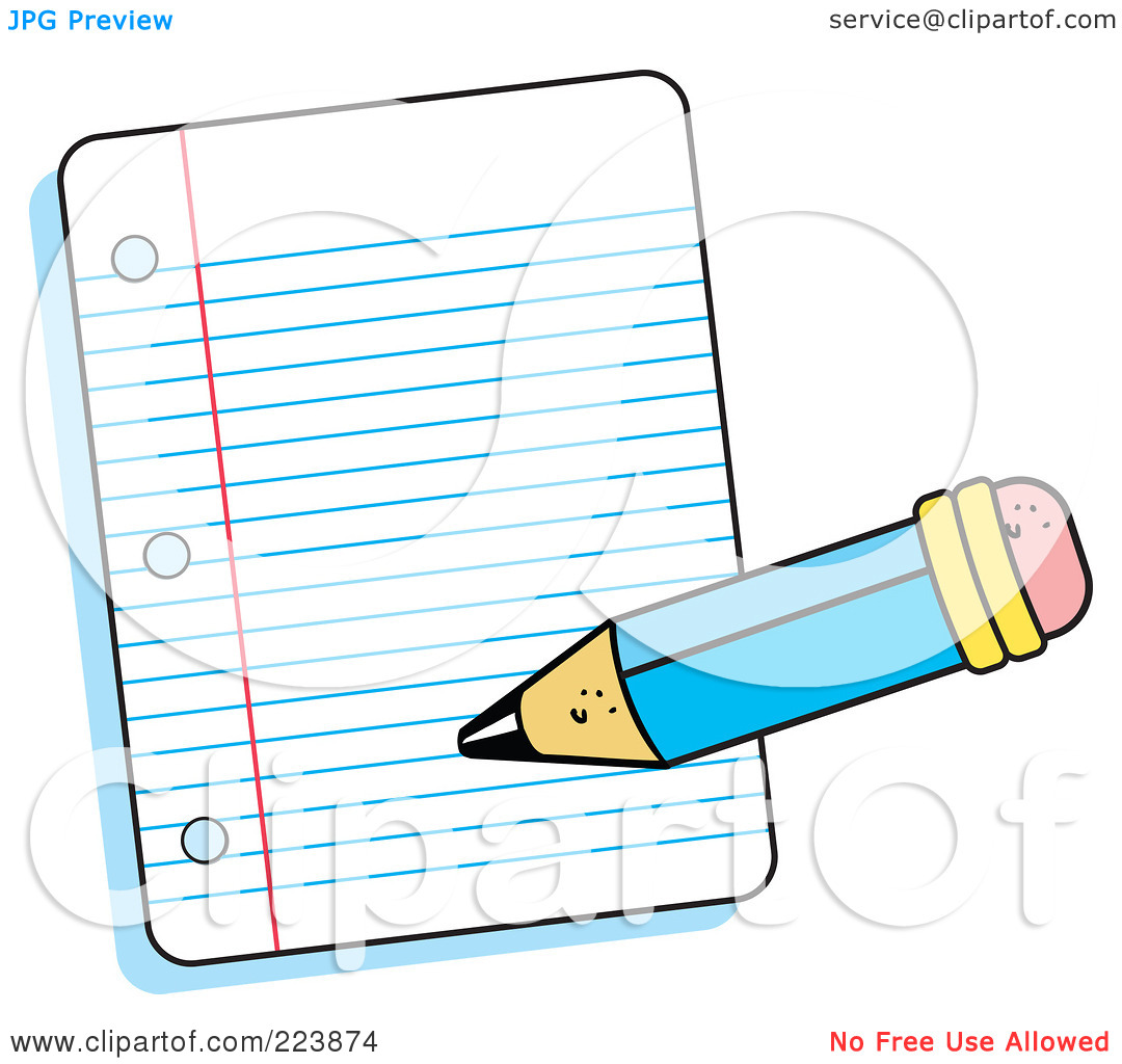 Pencil And Paper Clipart Royalty Free Rf Clipart Illustration Of A
