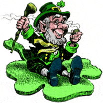 Shamrocks And 4 Leaf Clover Clipart Laughable Leprechauns Free Clipart