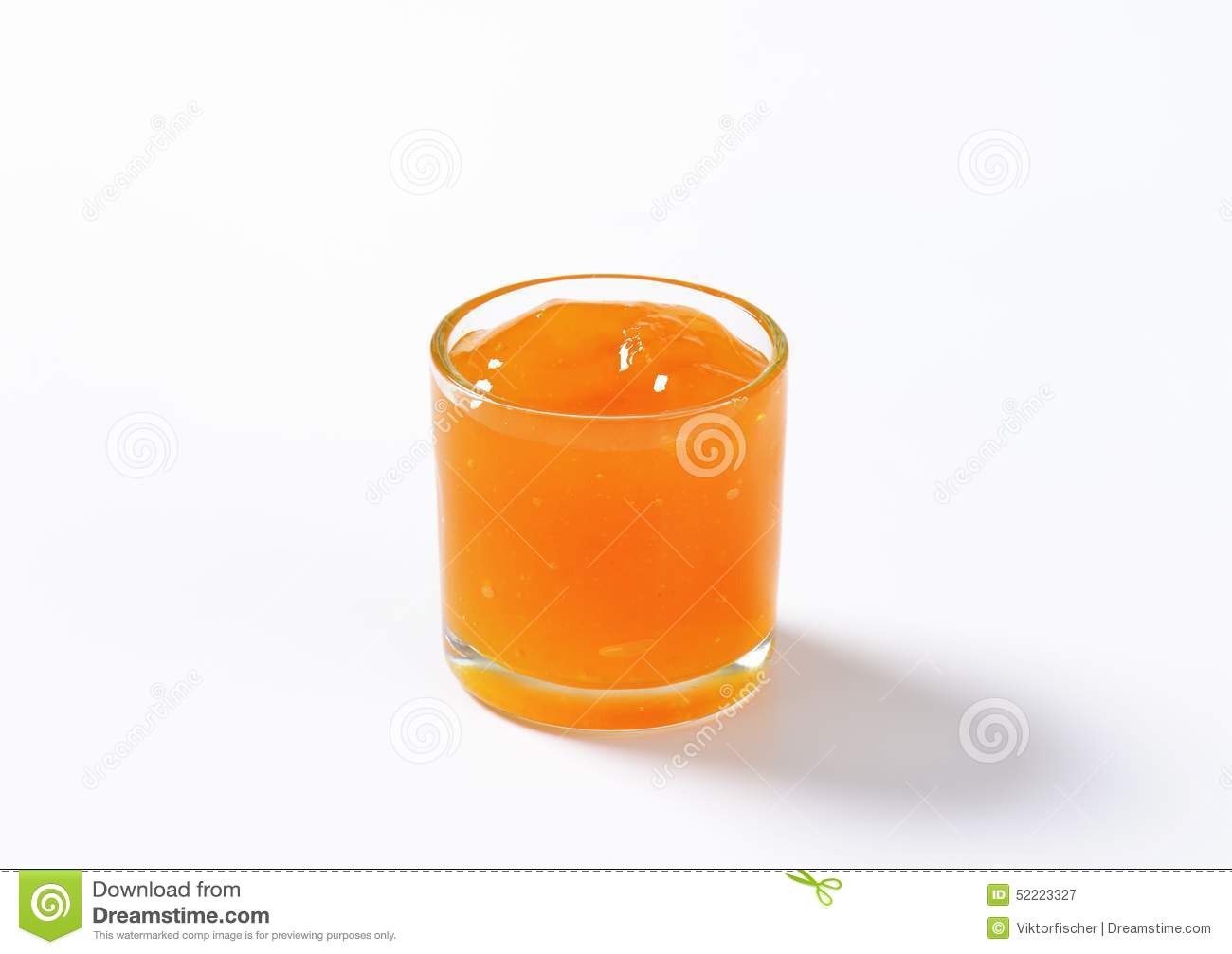 Small Glass Of Apricot Jam
