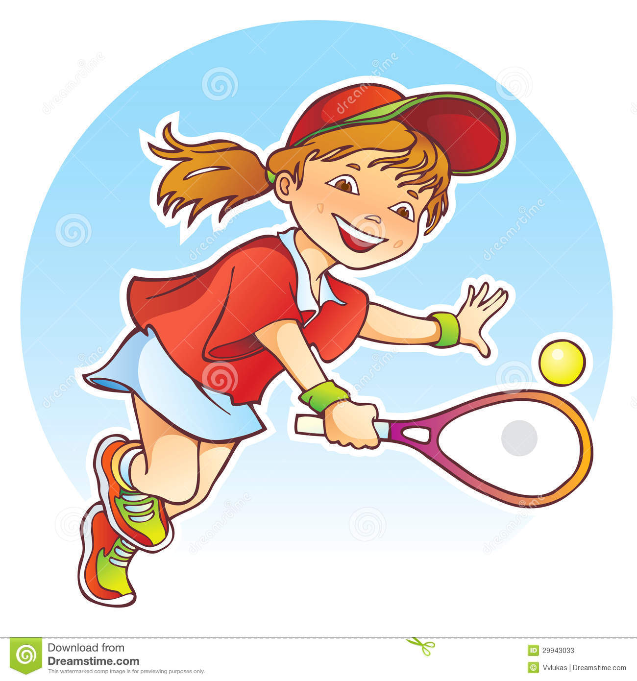 Sportive Girl Playing Tennis Stock Photos   Image  29943033