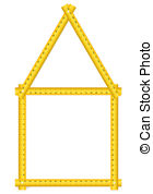 Tape Measure House   House Formed By Tape Measure Vector
