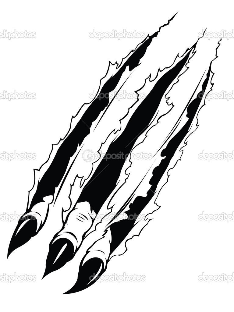 Vector Of Claws Ripping Through Symbolizing The Rage   Ferocity Of