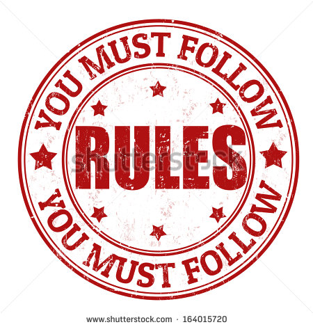 You Must Follow Rules Grunge Rubber Stamp On White Vector
