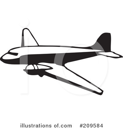Airplane Clipart  209584 By Bestvector   Royalty Free  Rf  Stock    