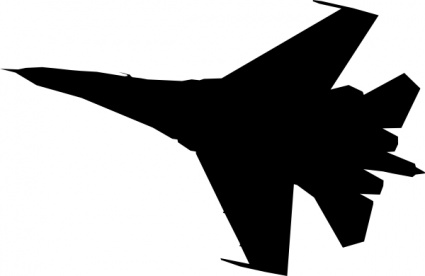 Airplane Fighter Silhouette Clip Art Vector Free Vectors   Vector Me