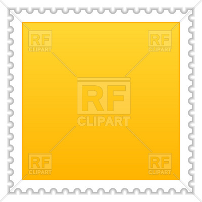 Blank Yellow Postage Stamp 12998 Download Royalty Free Vector    