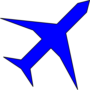 Boing Blue Freight Plane Icon Clip Art At Clker Com   Vector Clip Art