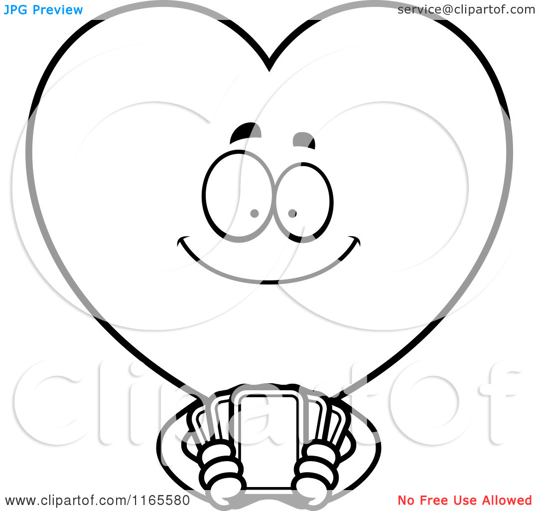 Cartoon Clipart Of A Heart Card Suit Mascot Holding Playing Cards