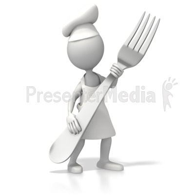 Chef With Giant Fork   Home And Lifestyle   Great Clipart For    