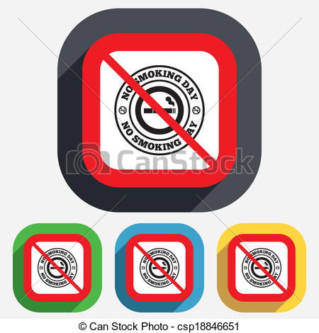 Clipart Vector Of No Smoking Day Sign Icon Quit Clipart