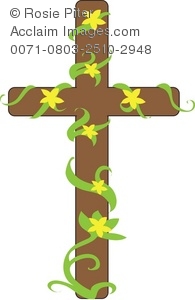 Easter Cross With Yellow Flowers
