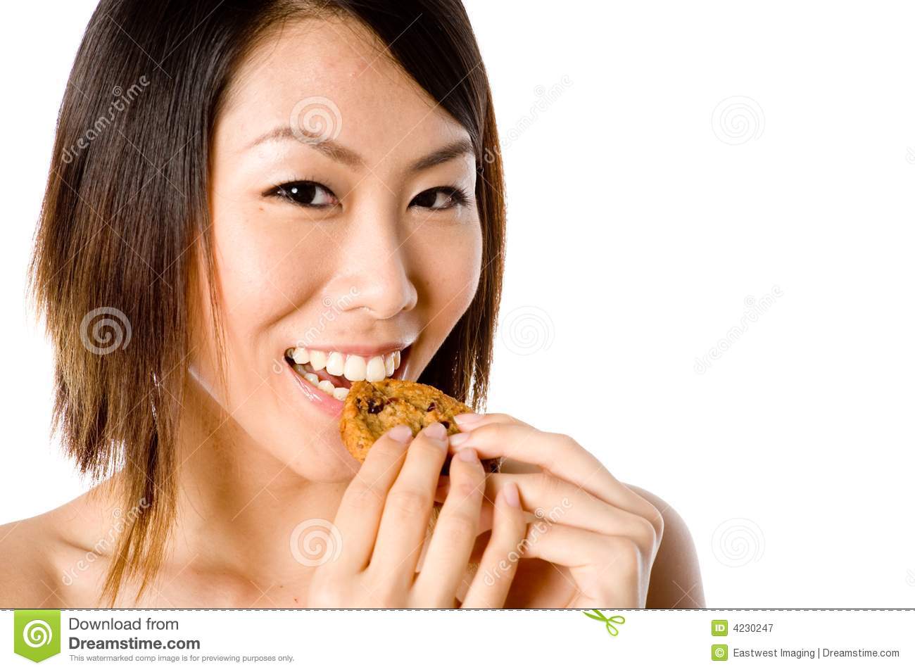 Eating Cookie Royalty Free Stock Photography   Image  4230247