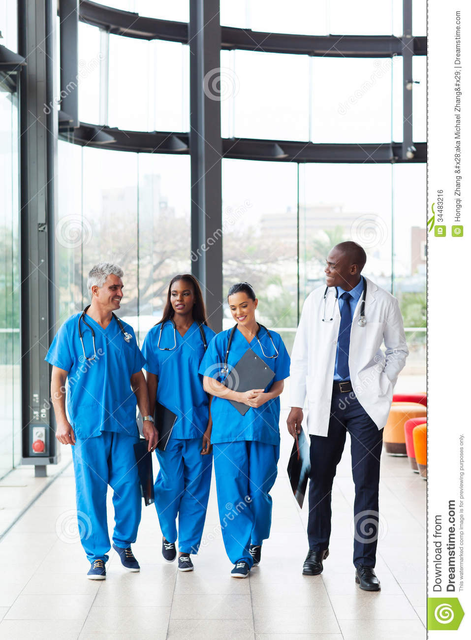 Health Care Workers Walking Royalty Free Stock Image   Image  34483216