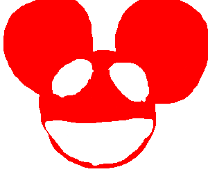 Red Mickey Mouse Head