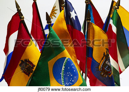 Stock Photograph   Flags Of South America  Fotosearch   Search Stock    