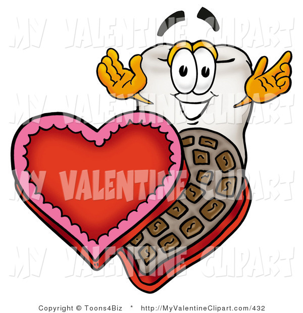 Valentine S Clipart Of A Sweet Tooth Mascot Cartoon Character With An