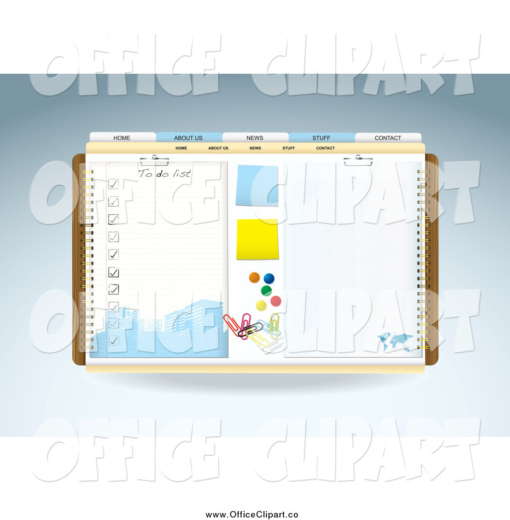 Vector Clip Art Of An Organizer With A To Do List