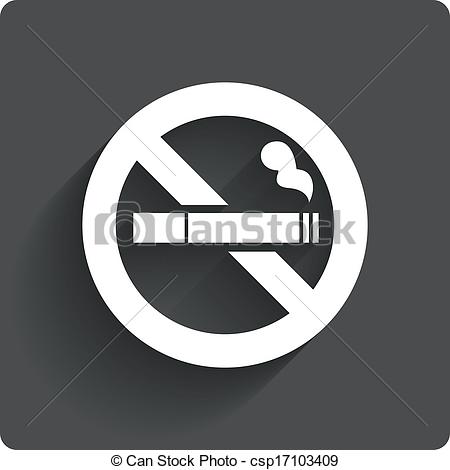 Vector No Smoking Sign Smoke Icon Stop Stock Clipart