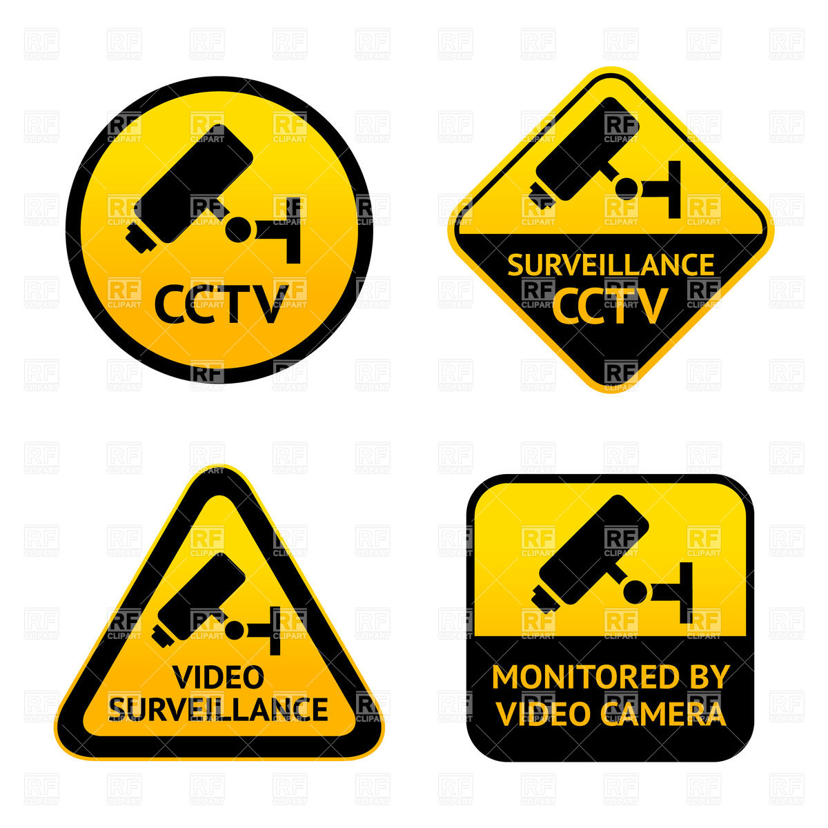 Video Surveillance Set Of Symbols Of Security Camera 17827 Icons