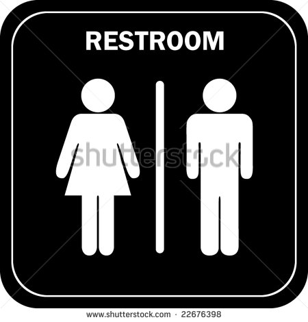 Bathroom Signs On Unisex Restroom Sign Stock Vector 22676398