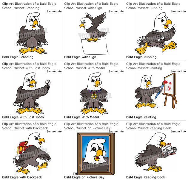 Cartoon Eagle School Mascot Clip Art   Flickr   Photo Sharing