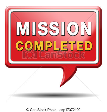 Completed Mission Or Task Accomplished Csp17372100   Search Clipart