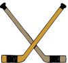 Crossed Hockey Sticks For Return Address Labels