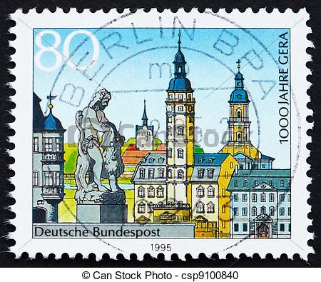 Germany   Circa 1973  A Stamp Printed In The Germany Shows Province Of