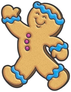 Gingerbread Man Blue   Scholastic Printables