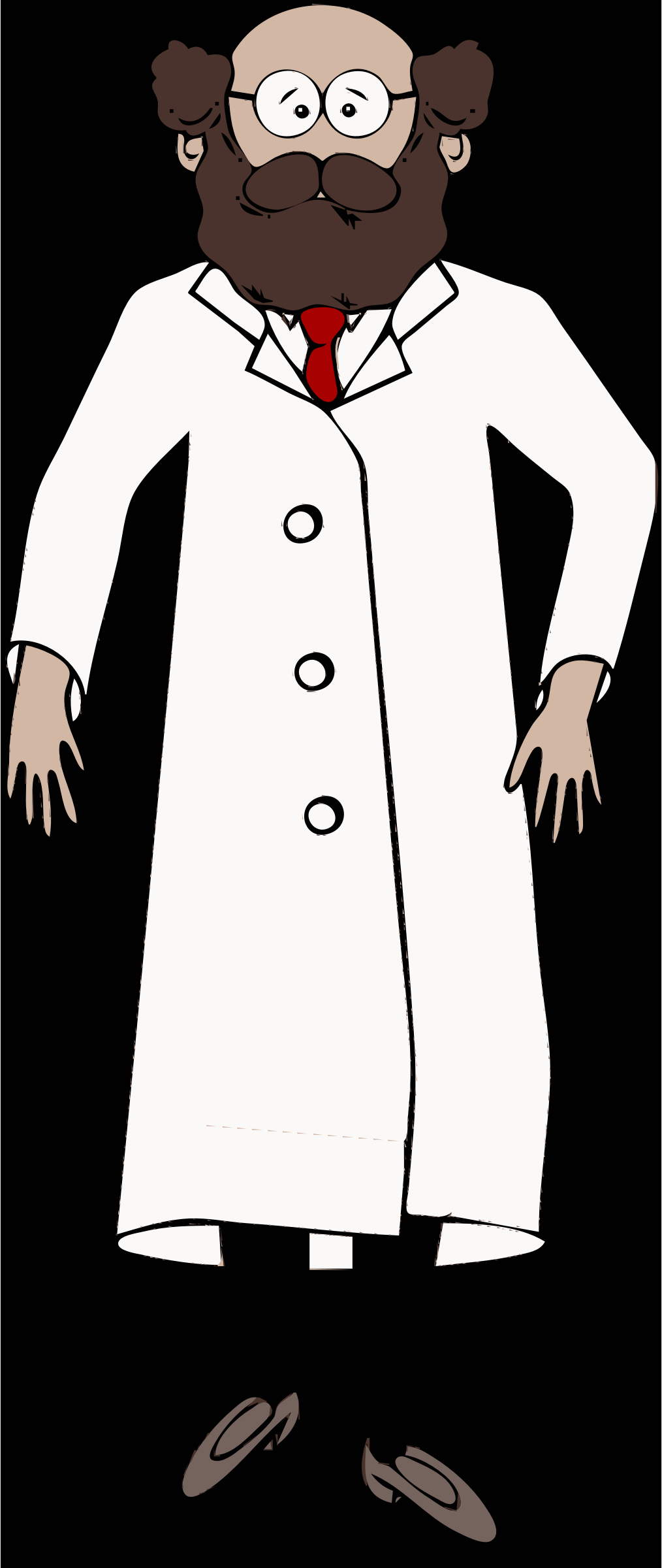 Lab Coat Worn By Scientist With Brown Beard By Barnheartowl