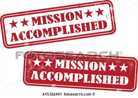 Mission Accomplished Rubber Stamp View Large Clip Art Graphic