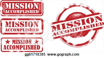 Of Mission Accomplished Achievement Stamps  Clipart Drawing Gg61718385