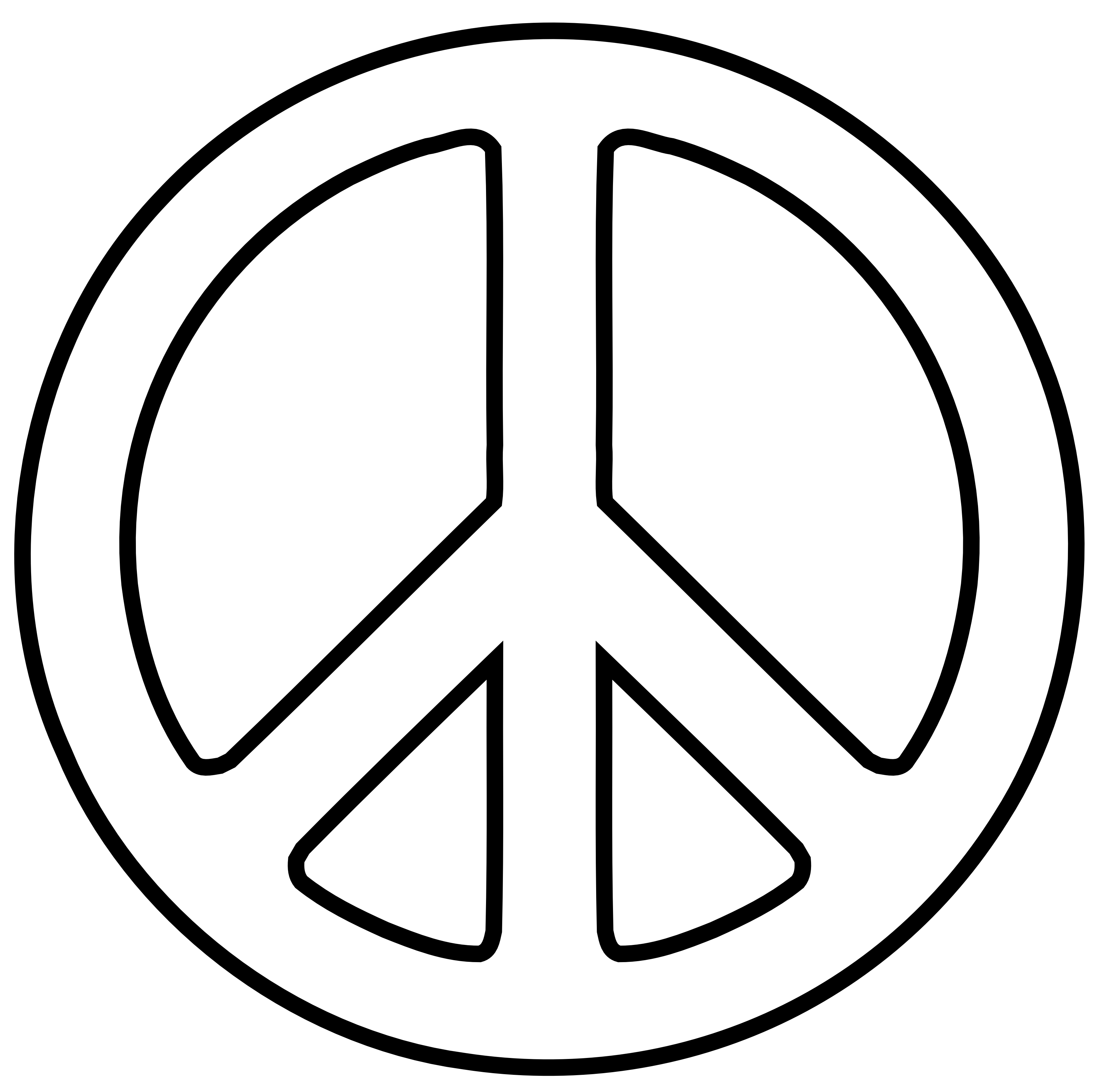 Peace Sign Clipart Black And White Peace Sign 24 Black White Line Art