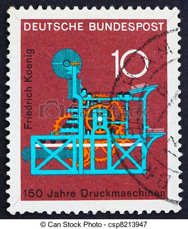 Picture Of Postage Stamp Germany 1968 Koenig Printing Press   Germany