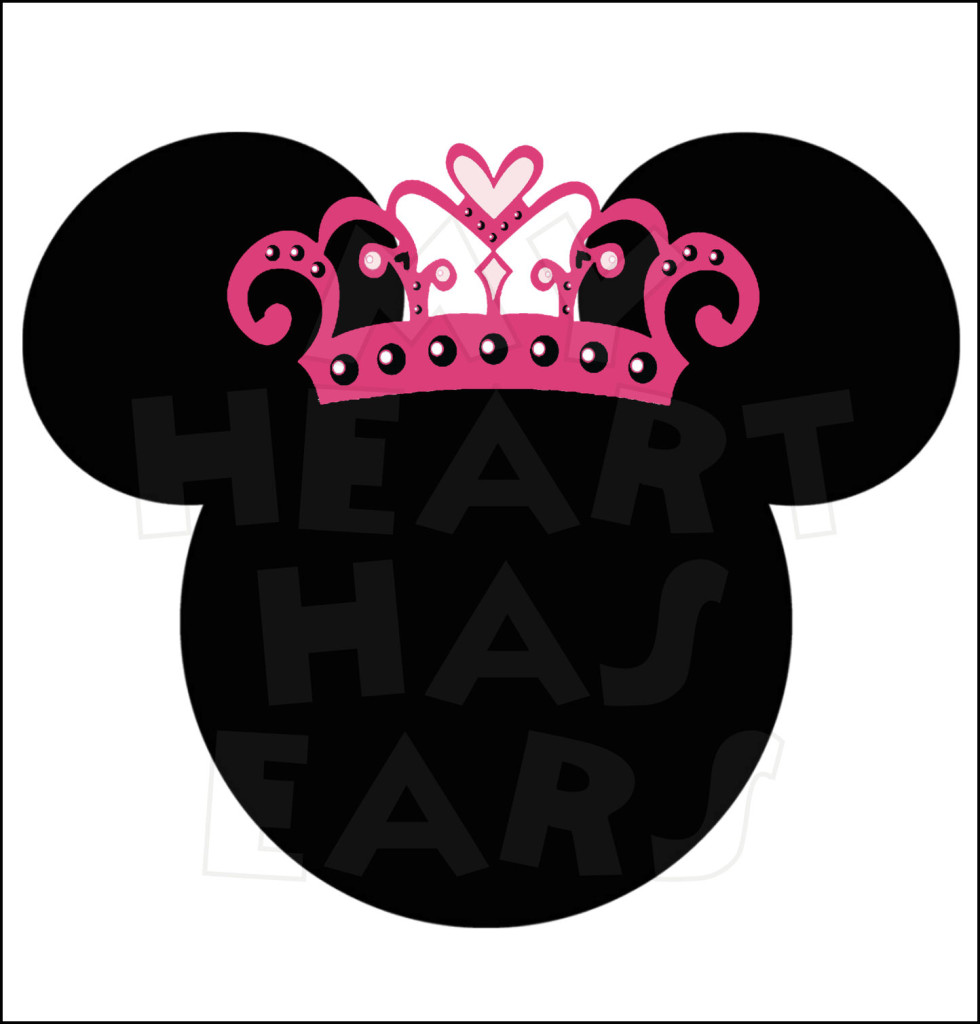 Princess Minnie Mouse Ears Head Instant Download Digital Clip Art