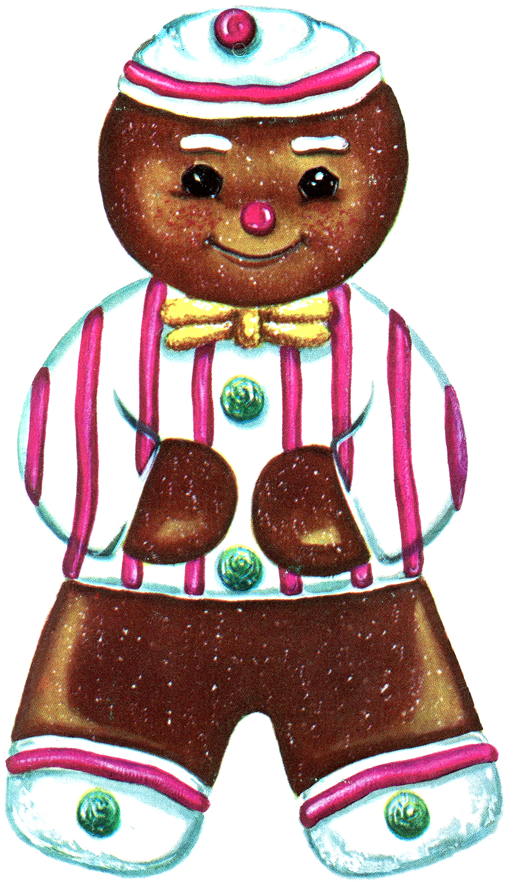Printable Ornaments Gingerbread Man   Retro Bird   The Graphics Fairy