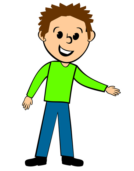Sales Guy In Bright Green Shirt   Free Clip Art