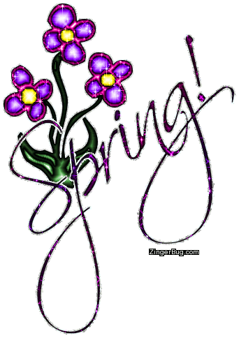 Spring Glitter Flowers Spring Free Image Glitter Graphic Greeting Or