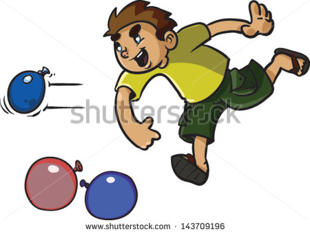 Throw Ball Clipart A Cute Kids Throwing Water