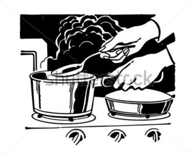 Browse   Food   Drinks   Cooking Dinner   Retro Clip Art Illustration