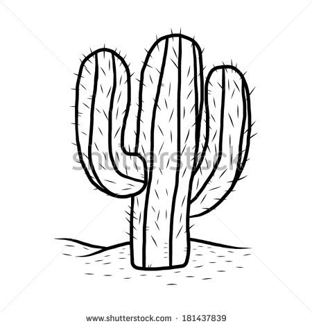 Cactus Clipart Black And White Cactus   Cartoon Vector And