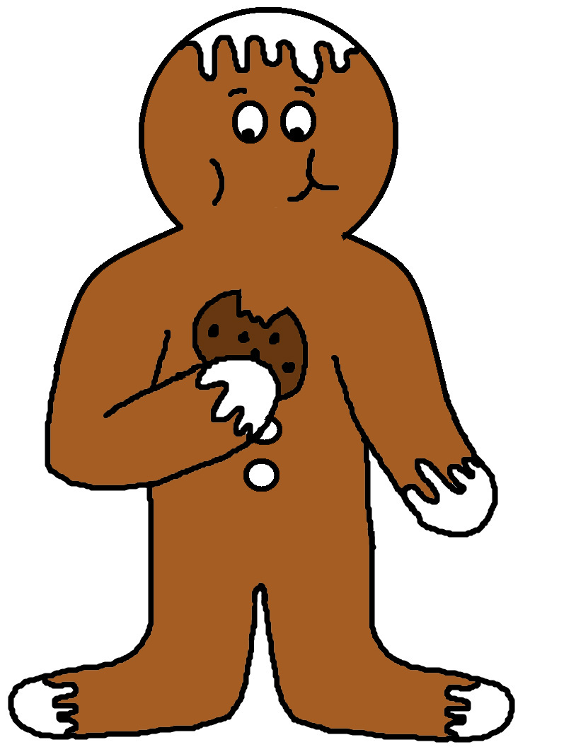 Christmas Gingerbread Man Clip Art