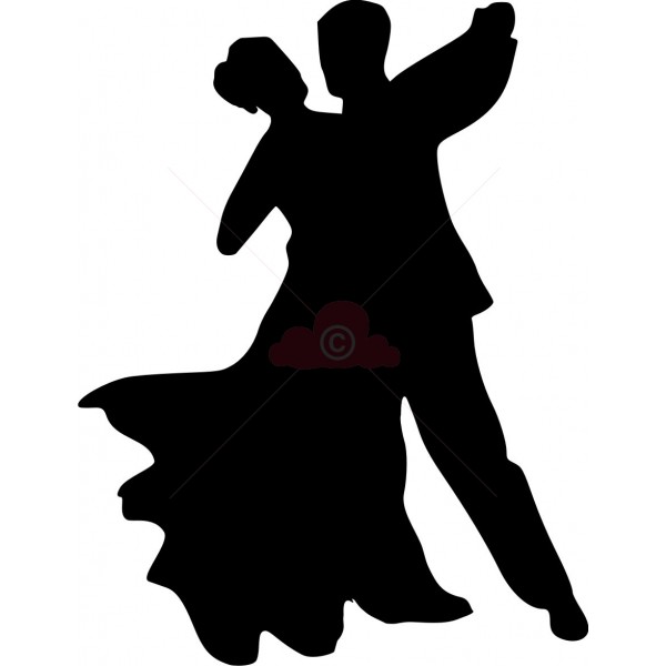 Clipart Image Silhouette Couple Ballroom Dancing