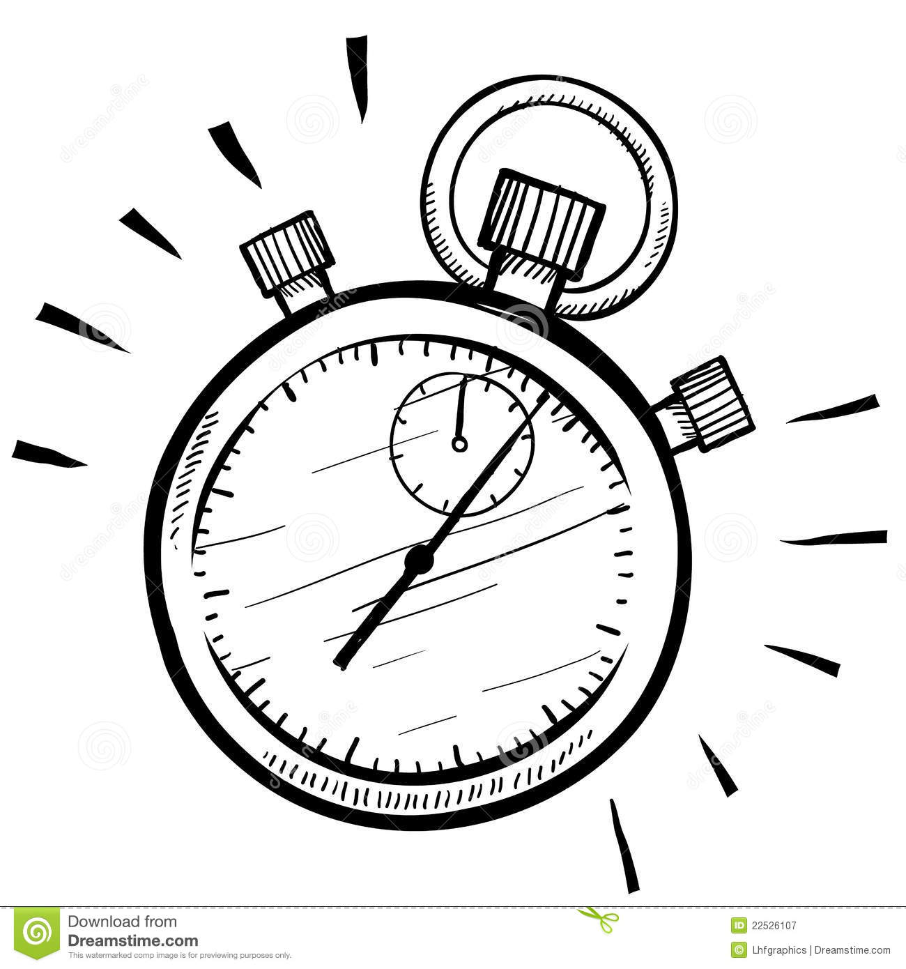 Doodle Style Stopwatch Or Timer Illustration In Vector Format Suitable
