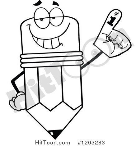 Foam Finger Colouring Pages