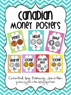 From Teachers Pay Teachers Canadian Coin Posters